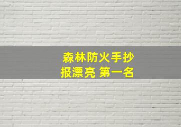 森林防火手抄报漂亮 第一名